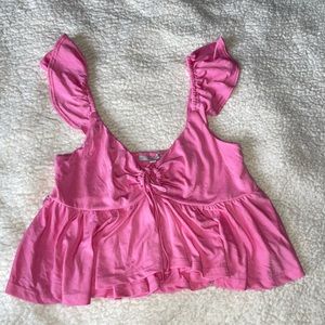 Pink summer crop tank top